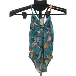 Speedo Toucan Floral Swimsuit Girls size M